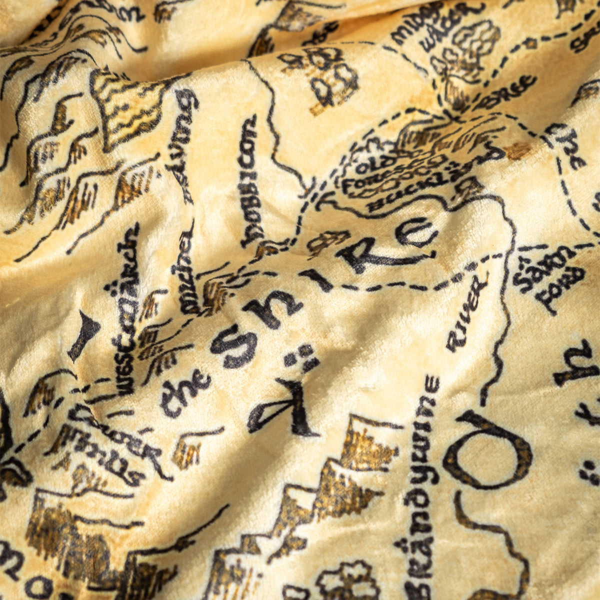 Immagine del prodotto Il Signore degli Anelli - Coperta morbida con mappa della Terra di Mezzo e pelliccia di Teddy