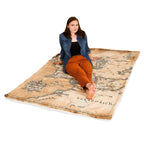 Immagine del prodotto Il Signore degli Anelli - Coperta morbida con mappa della Terra di Mezzo e pelliccia di Teddy