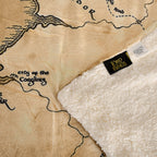 Immagine del prodotto Il Signore degli Anelli - Coperta morbida con mappa della Terra di Mezzo e pelliccia di Teddy