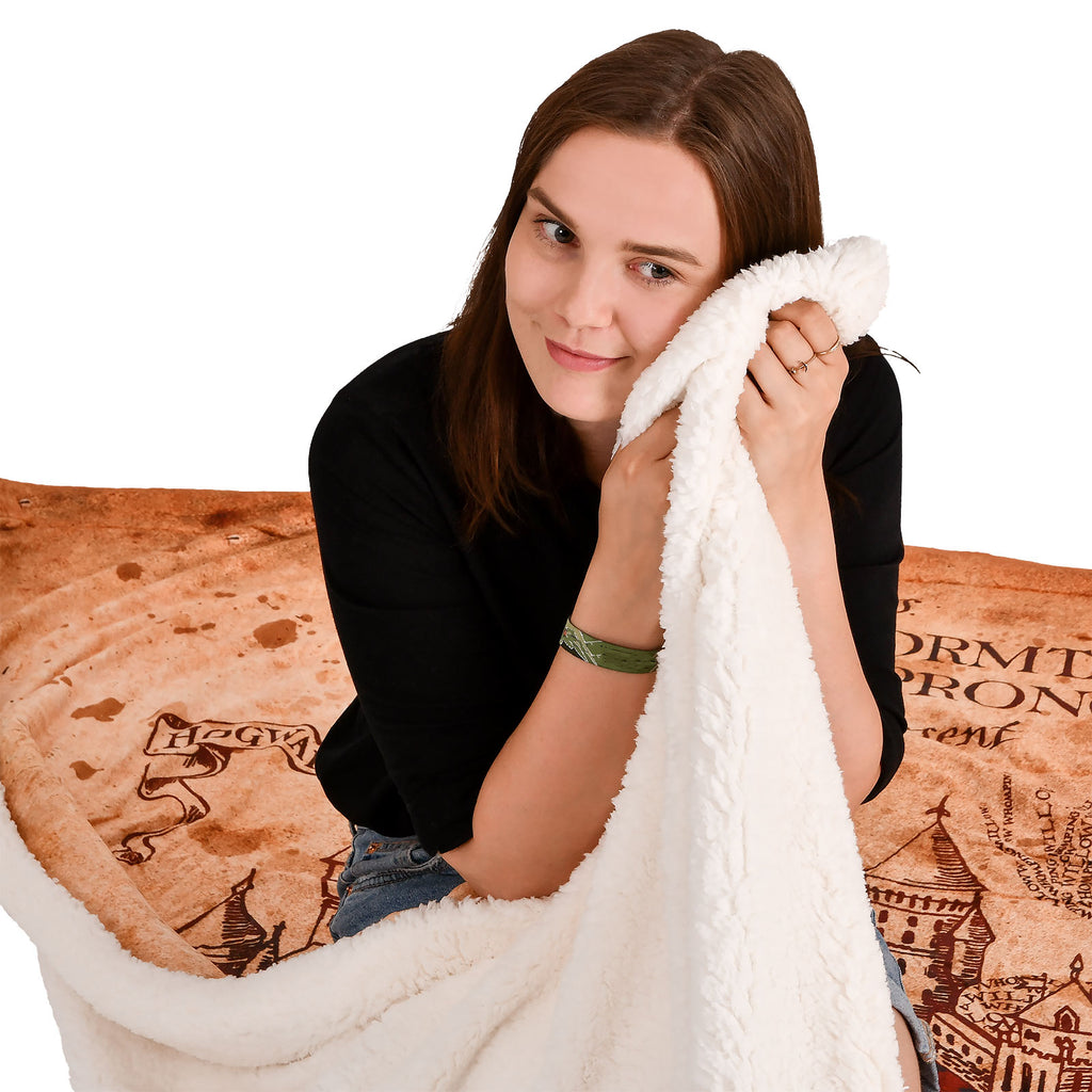 Immagine del prodotto Harry Potter - Mappa del Malandrino Coperta morbida con pelo di orso di peluche