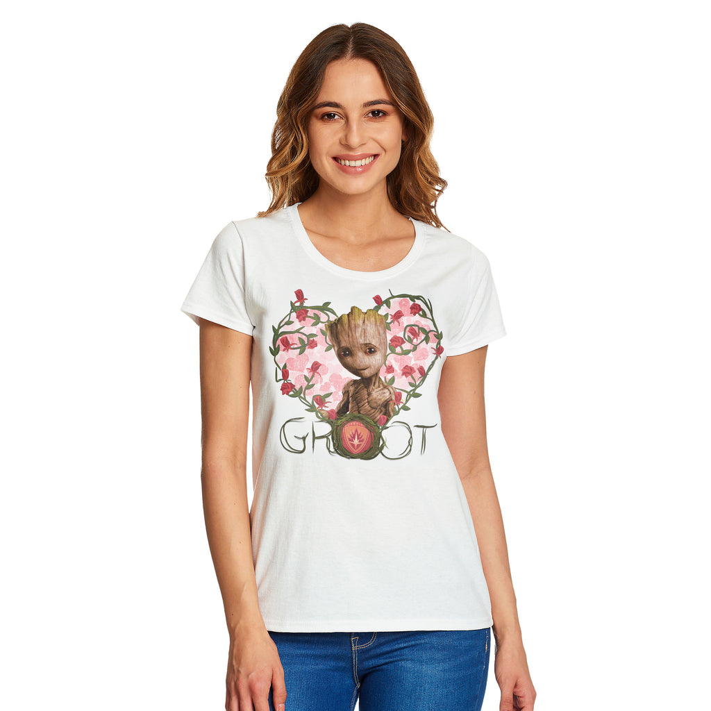 Immagine del prodotto Guardians of the Galaxy - T-shirt da donna Baby Groot Heart bianca