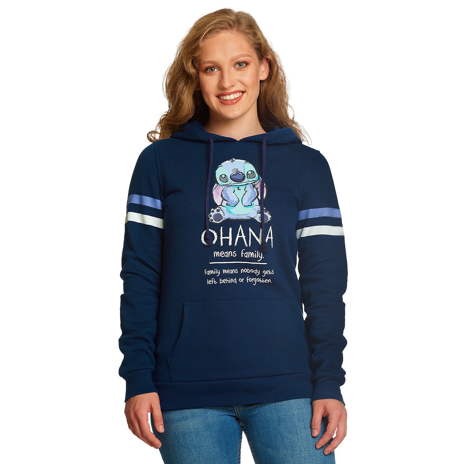 Immagine del prodotto Lilo & Stitch - Ohana Means Family Felpa con cappuccio da donna blu