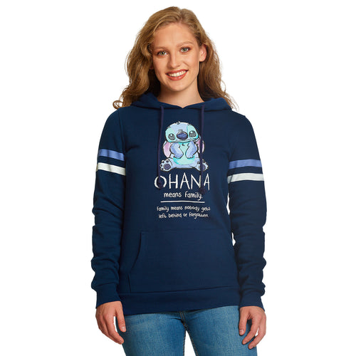 Immagine del prodotto Lilo & Stitch - Ohana Means Family Felpa con cappuccio da donna blu