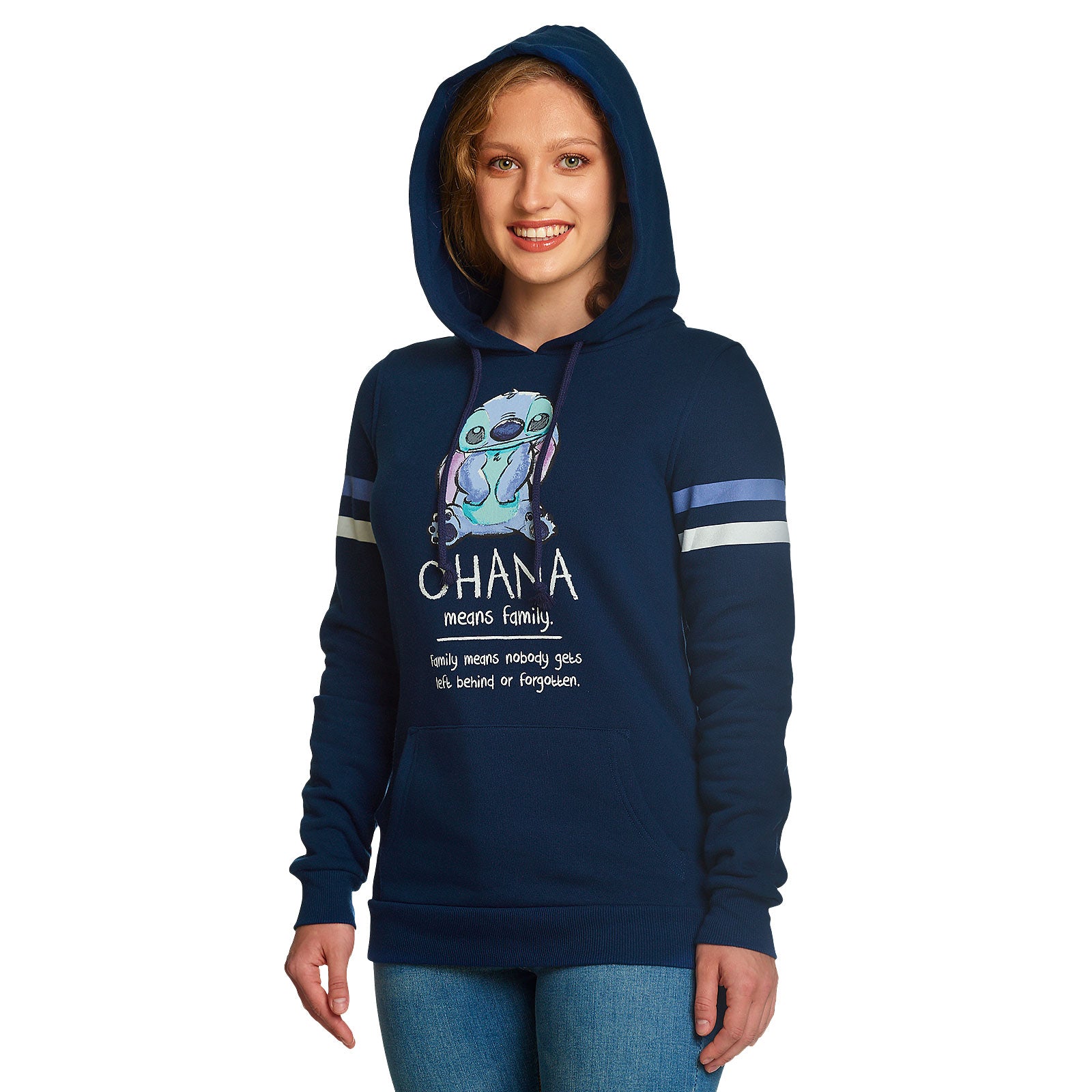 Immagine del prodotto Lilo & Stitch - Ohana Means Family Felpa con cappuccio da donna blu