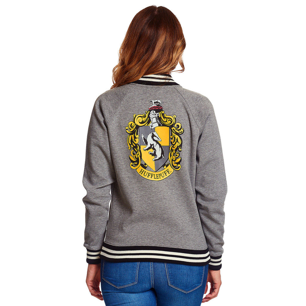 Immagine del prodotto Harry Potter - Giacca college da donna con stemma di Hufflepuff grigio