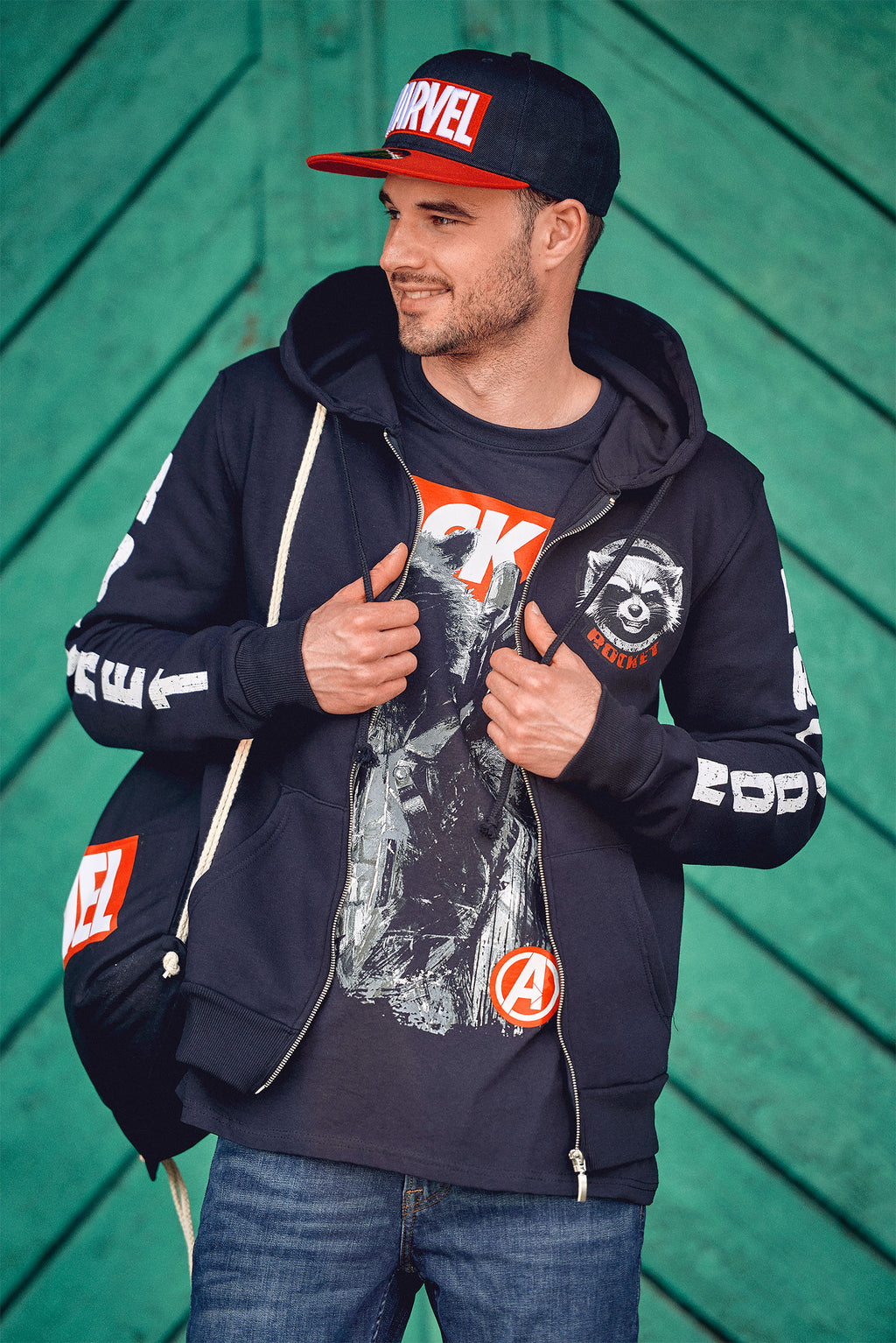 Immagine del prodotto Guardiani della Galassia - Felpa con cappuccio Rocket Raccoon nera