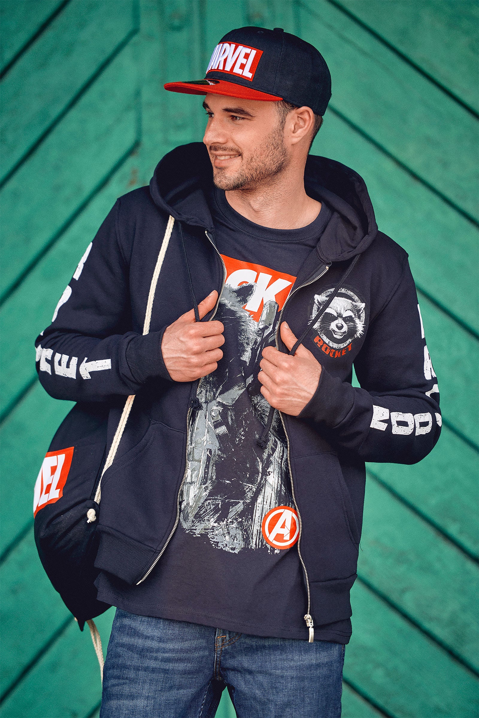 Immagine del prodotto Guardiani della Galassia - Felpa con cappuccio Rocket Raccoon nera