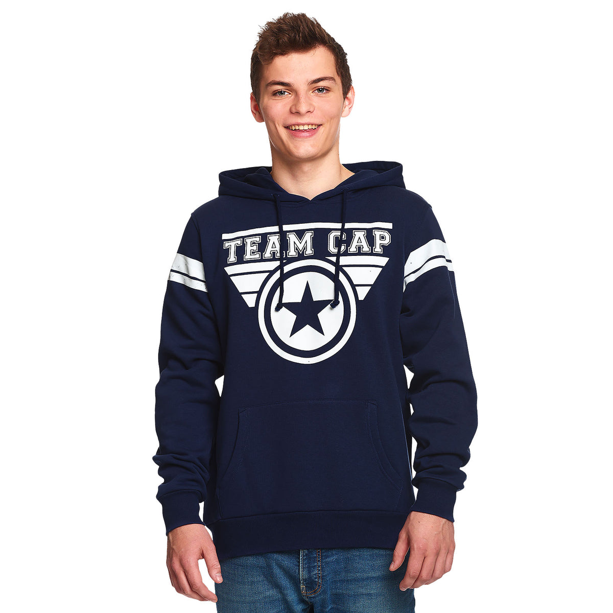 Immagine del prodotto Captain America - Felpa con cappuccio Team Cap blu