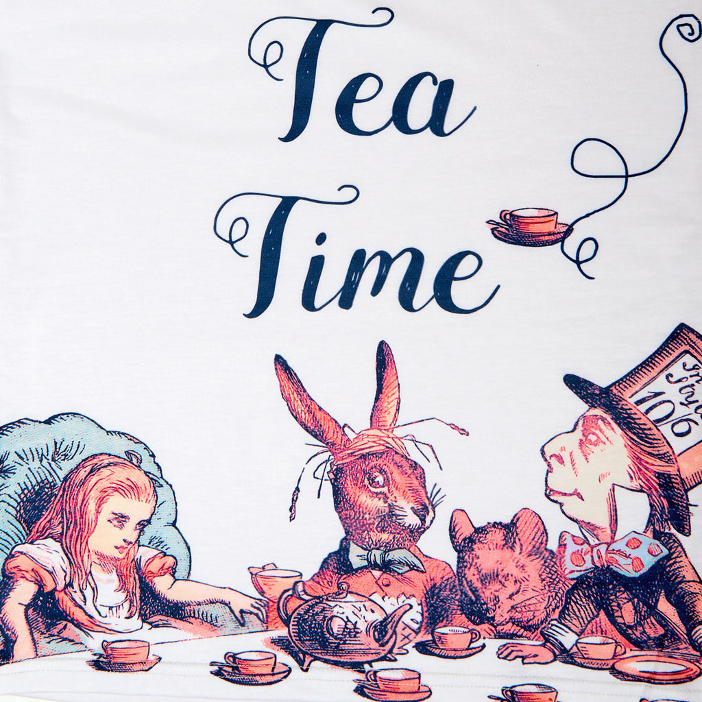 Immagine del prodotto T-shirt da donna 'Tea Time' per fan di Alice nel Paese delle Meraviglie