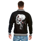 Immagine del prodotto Punisher - Giacca college con teschio di sangue in nero e bianco