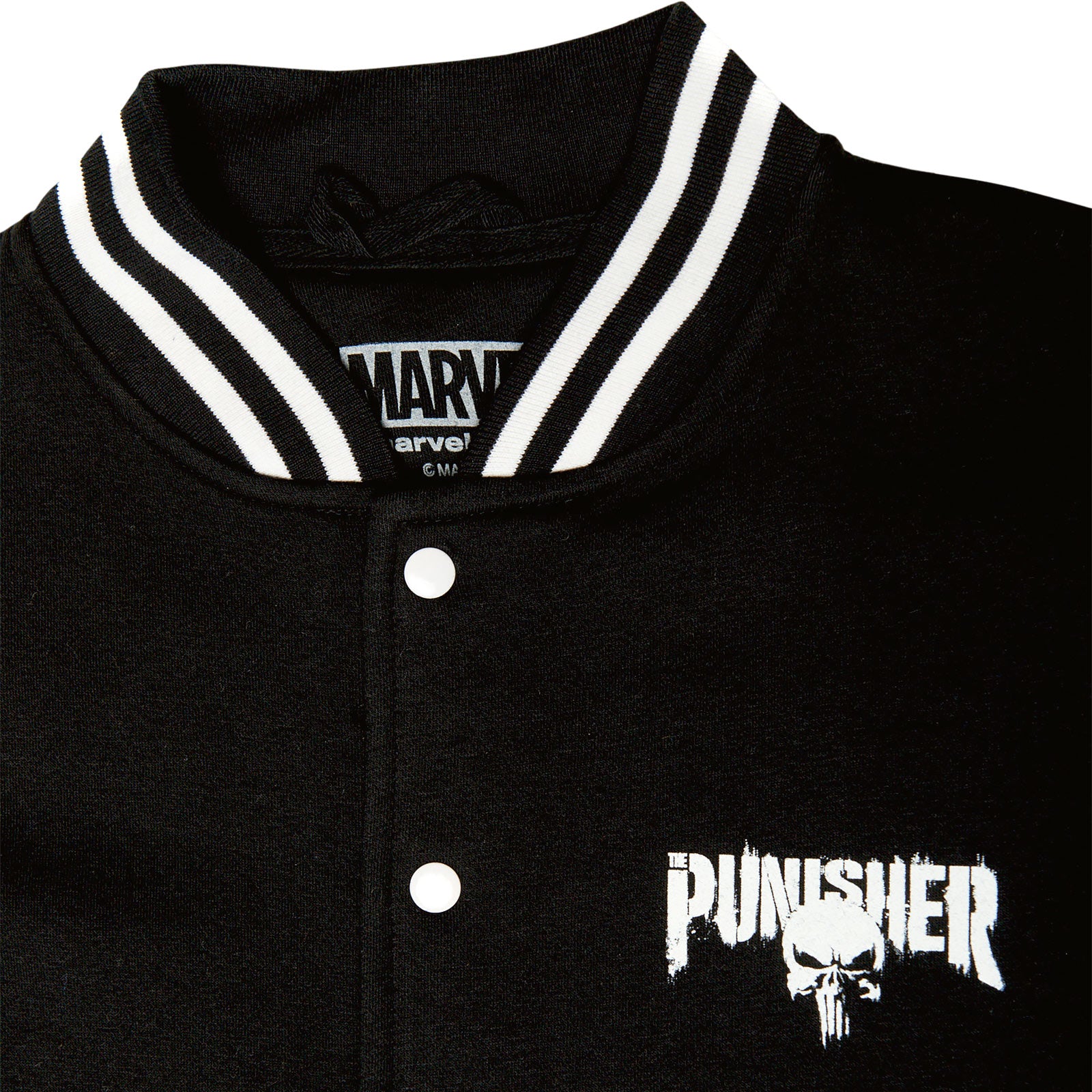 Immagine del prodotto Punisher - Giacca college con teschio di sangue in nero e bianco