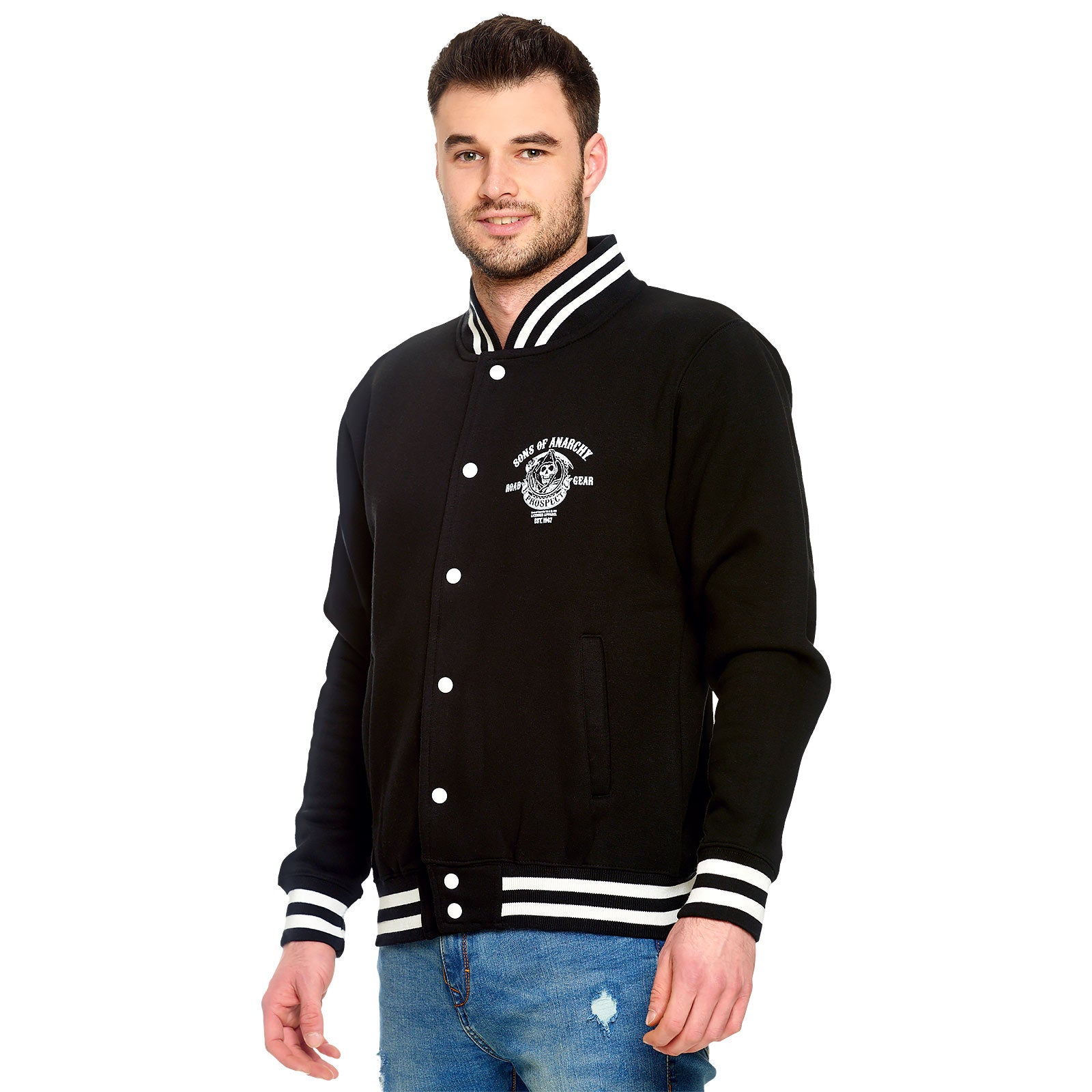 Immagine del prodotto Sons of Anarchy - Giacca universitaria Reaper & Prospect in nero e bianco