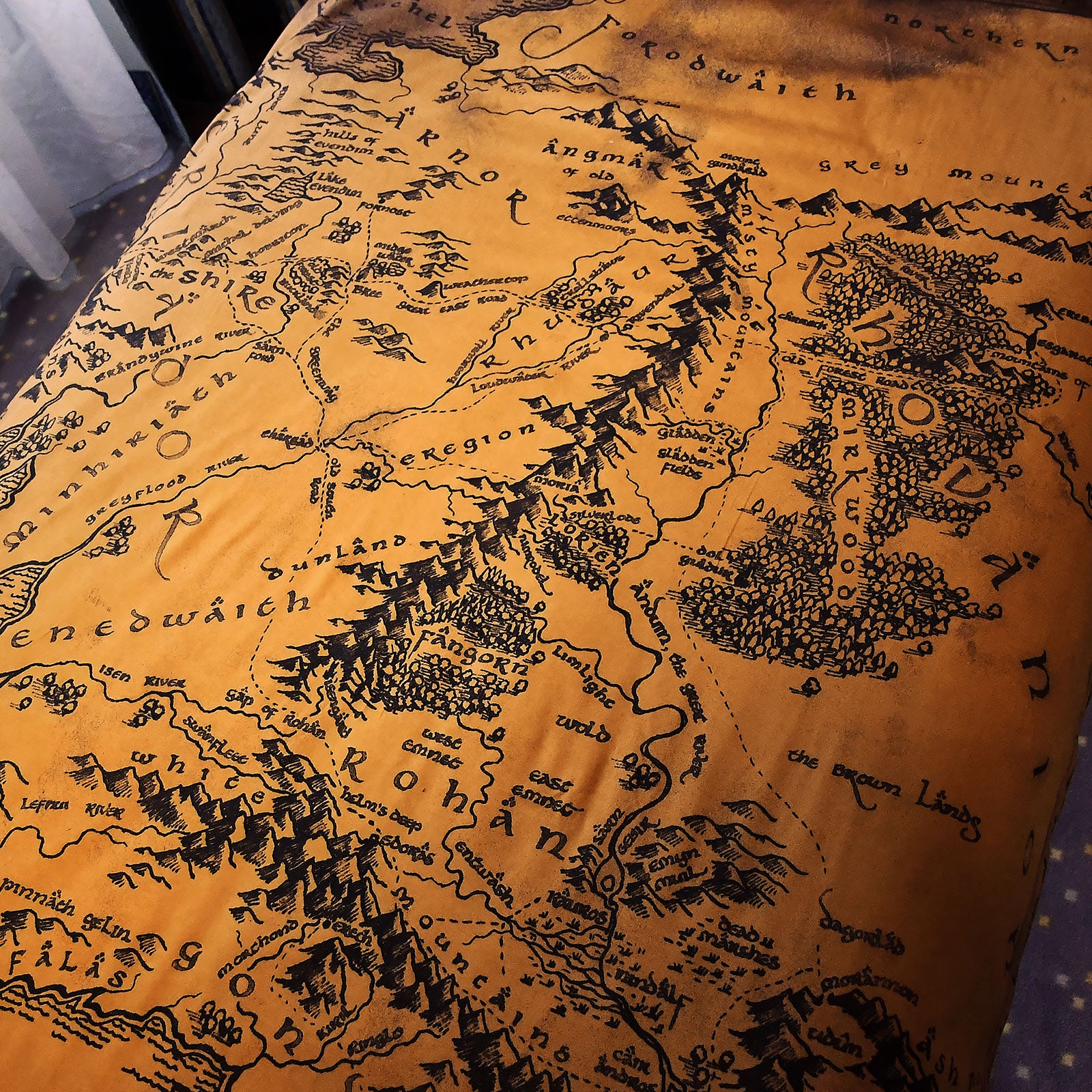 Immagine del prodotto Il Signore degli Anelli - Mappa della Terra di Mezzo Biancheria da letto