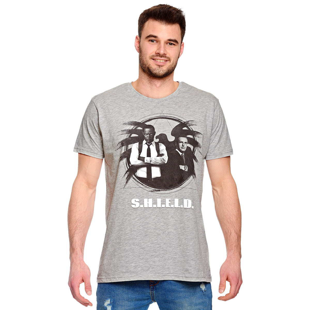 Immagine del prodotto Captain Marvel - T-shirt degli agenti S.H.I.E.L.D. grigia