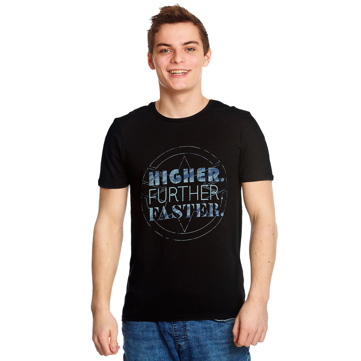 Immagine del prodotto Captain Marvel - Maglietta nera Higher Further Faster