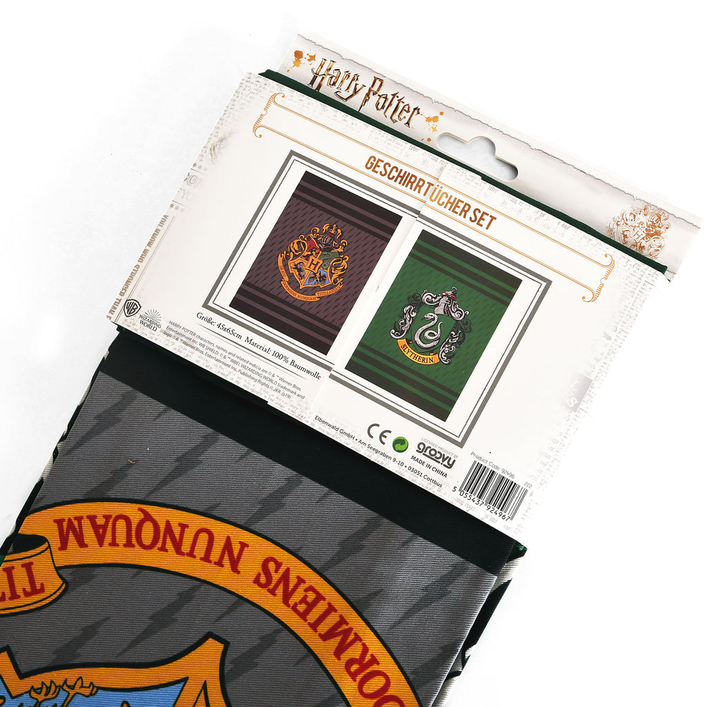 Immagine del prodotto Harry Potter - Set di strofinacci Slytherin & Hogwarts