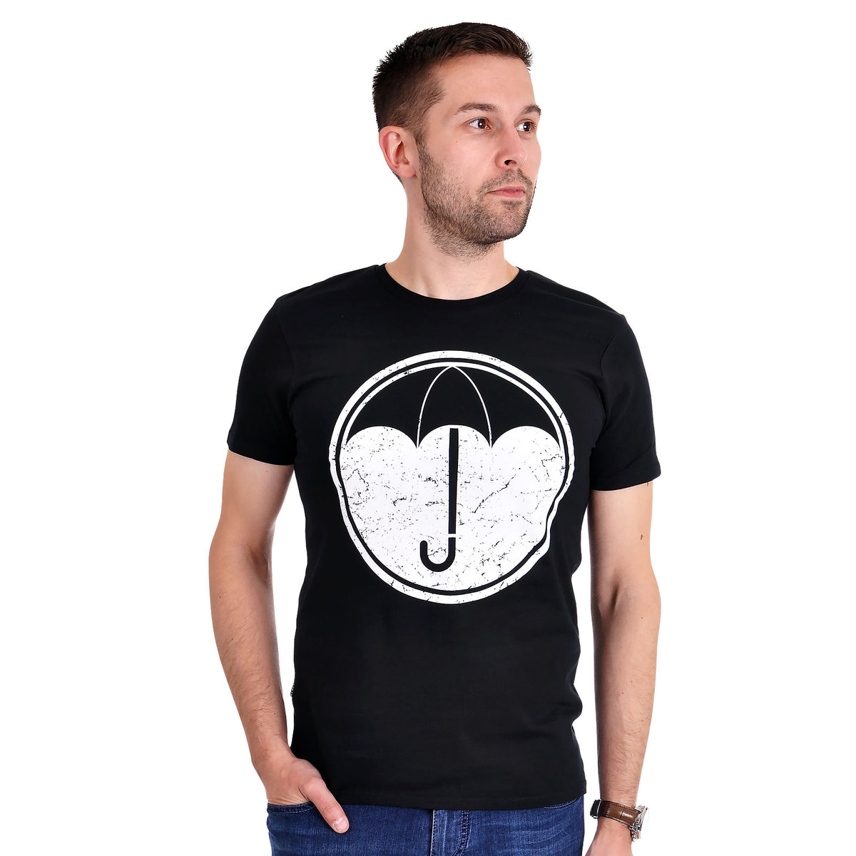 Immagine del prodotto T-shirt con logo per fan di The Umbrella Academy nero