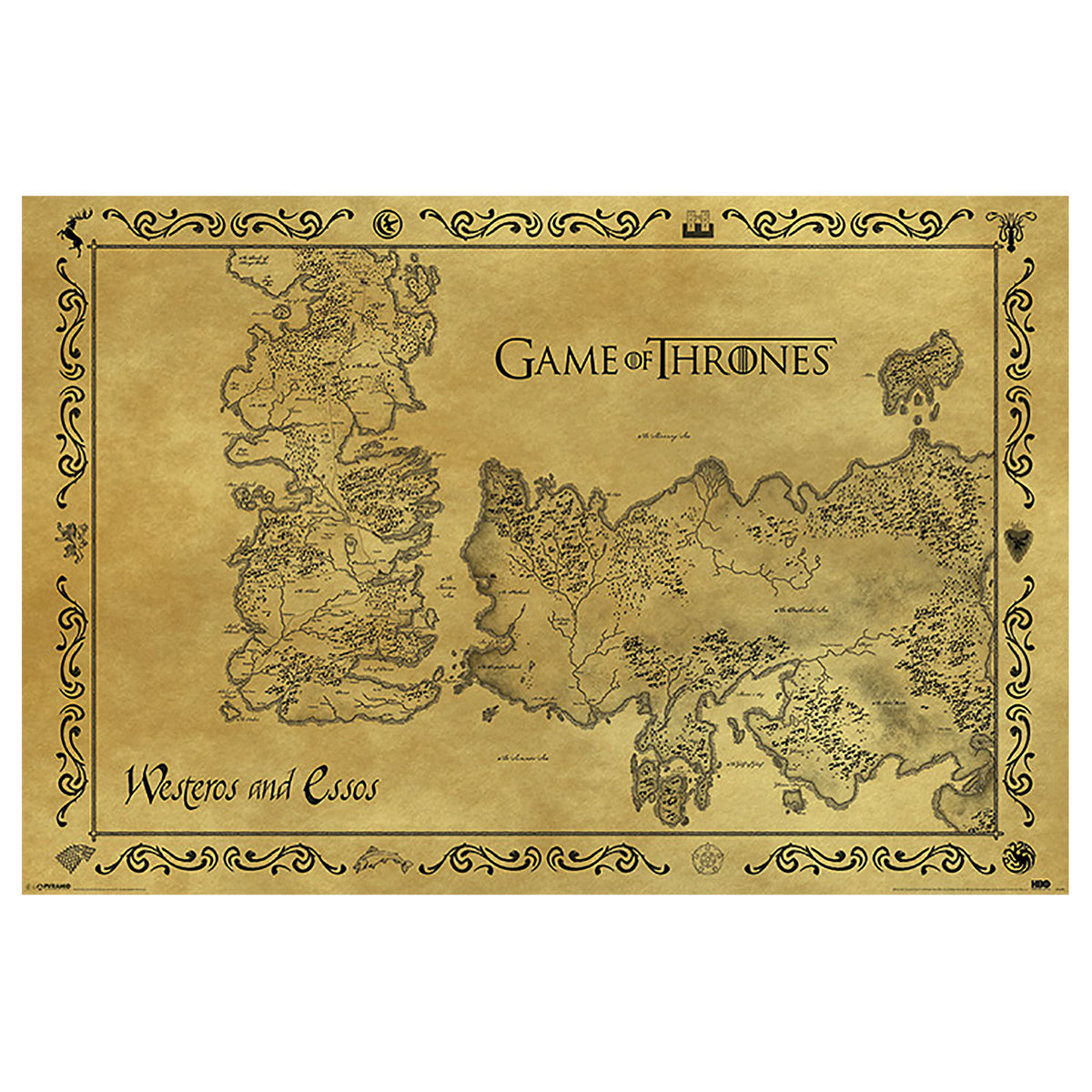 Product image Game of Thrones - Map of Westeros and Essos Maxi Poster
