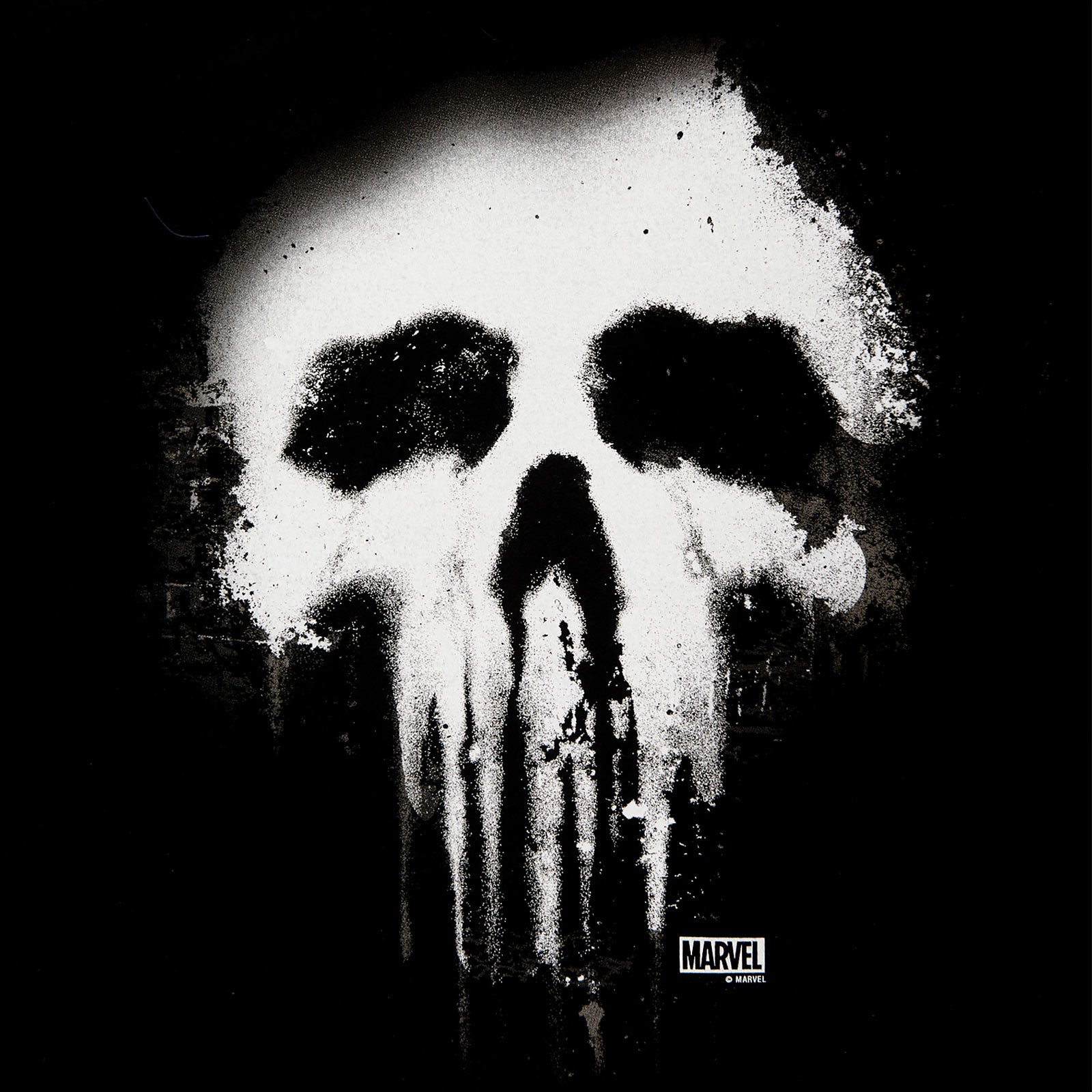 Immagine del prodotto Punisher - T-shirt nera con logo teschio sbiadito