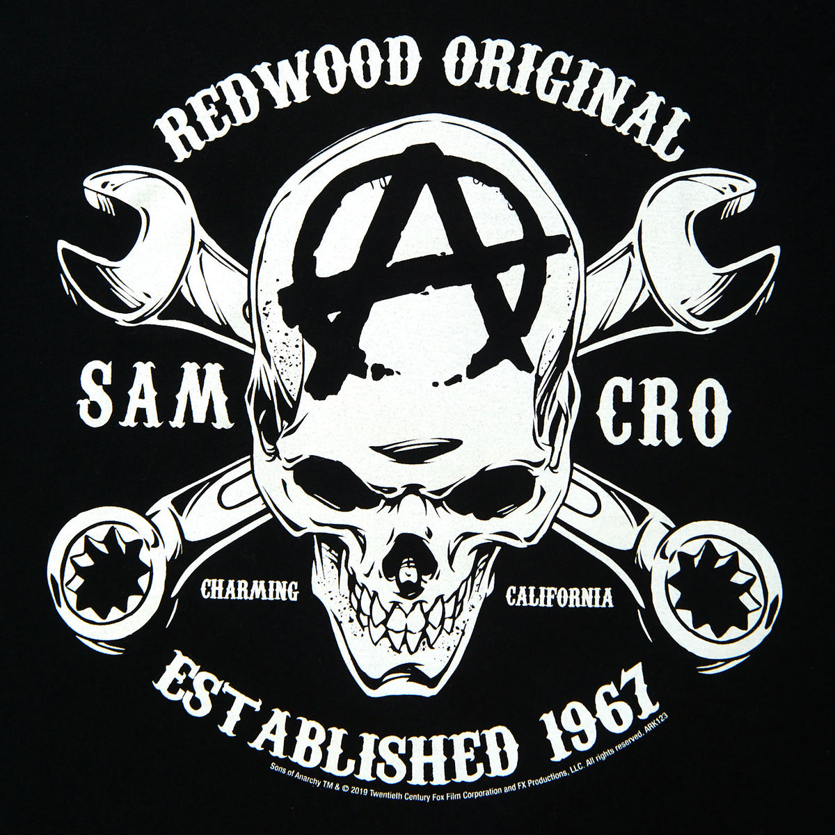 Immagine del prodotto Sons of Anarchy - T-shirt nera con logo Samcro Skull