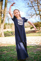 Immagine del prodotto Abito estivo medievale per bambini blu beige