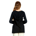 Immagine del prodotto Blusa medievale Lea con cappuccio nero