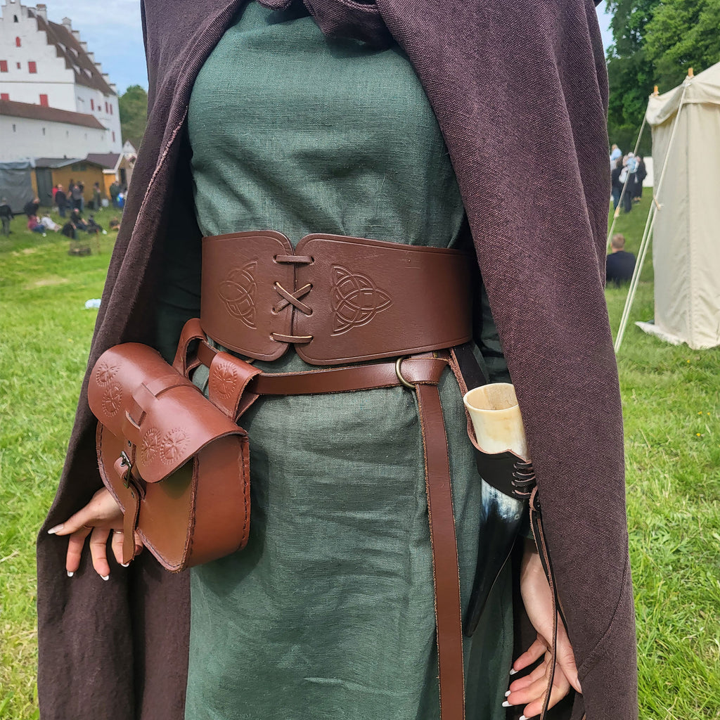 Immagine del prodotto Cintura corsetto medievale Alana con motivo celtico marrone