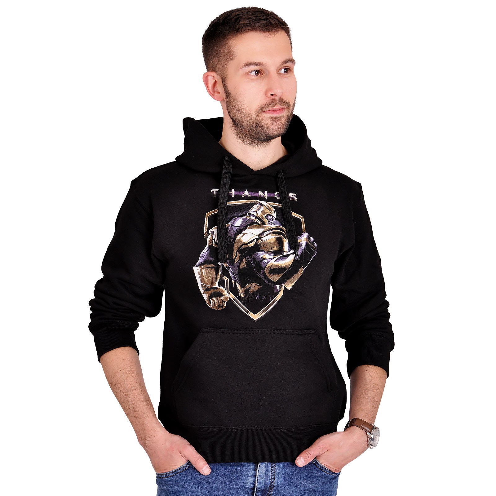 Immagine del prodotto Avengers - Felpa con cappuccio Thanos Crest nera