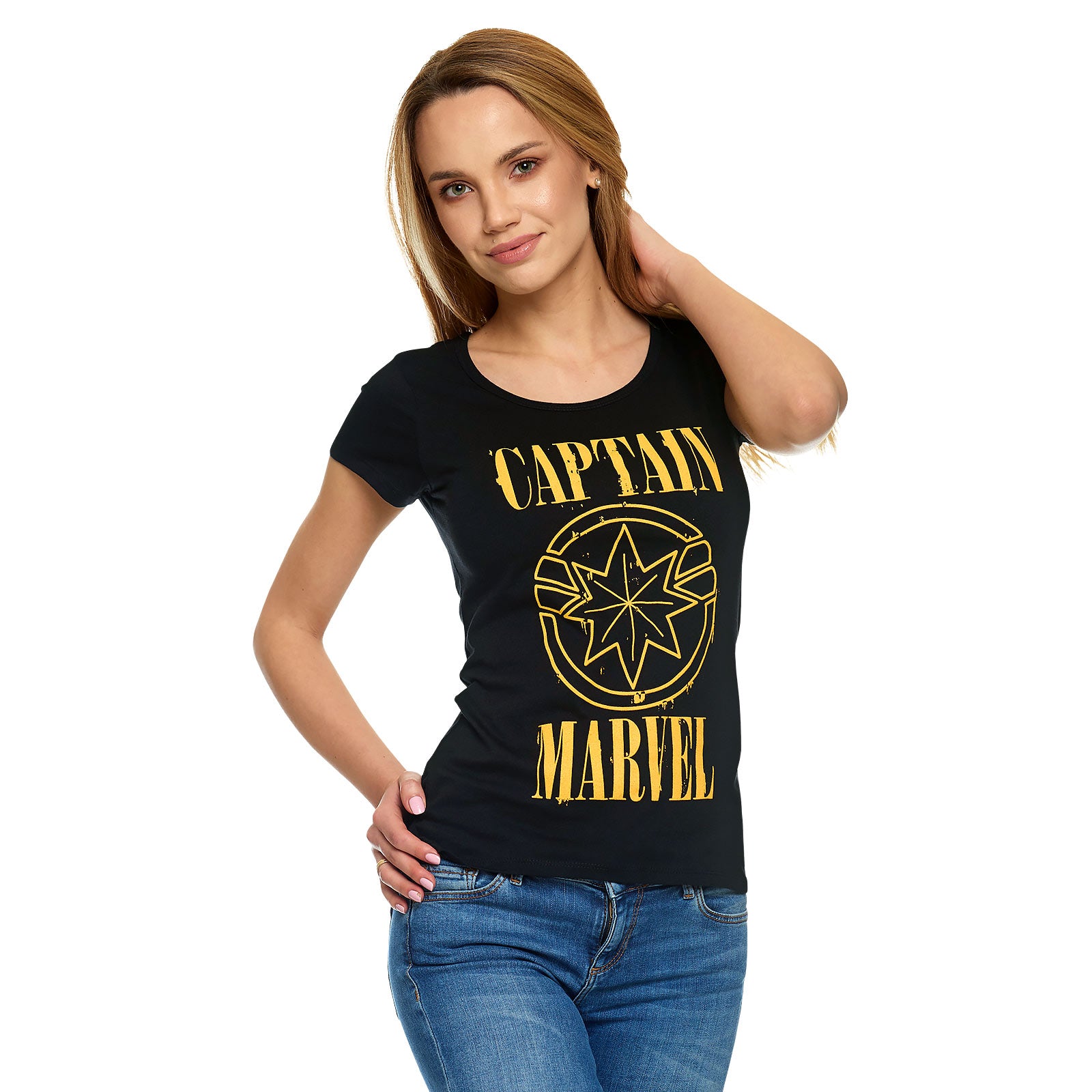 Immagine del prodotto Captain Marvel - T-shirt Grunge Logo donna nera
