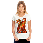 Immagine del prodotto Chip e Dale - Maglietta da donna Double Trouble bianca