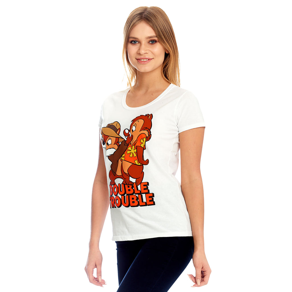 Immagine del prodotto Chip e Dale - Maglietta da donna Double Trouble bianca