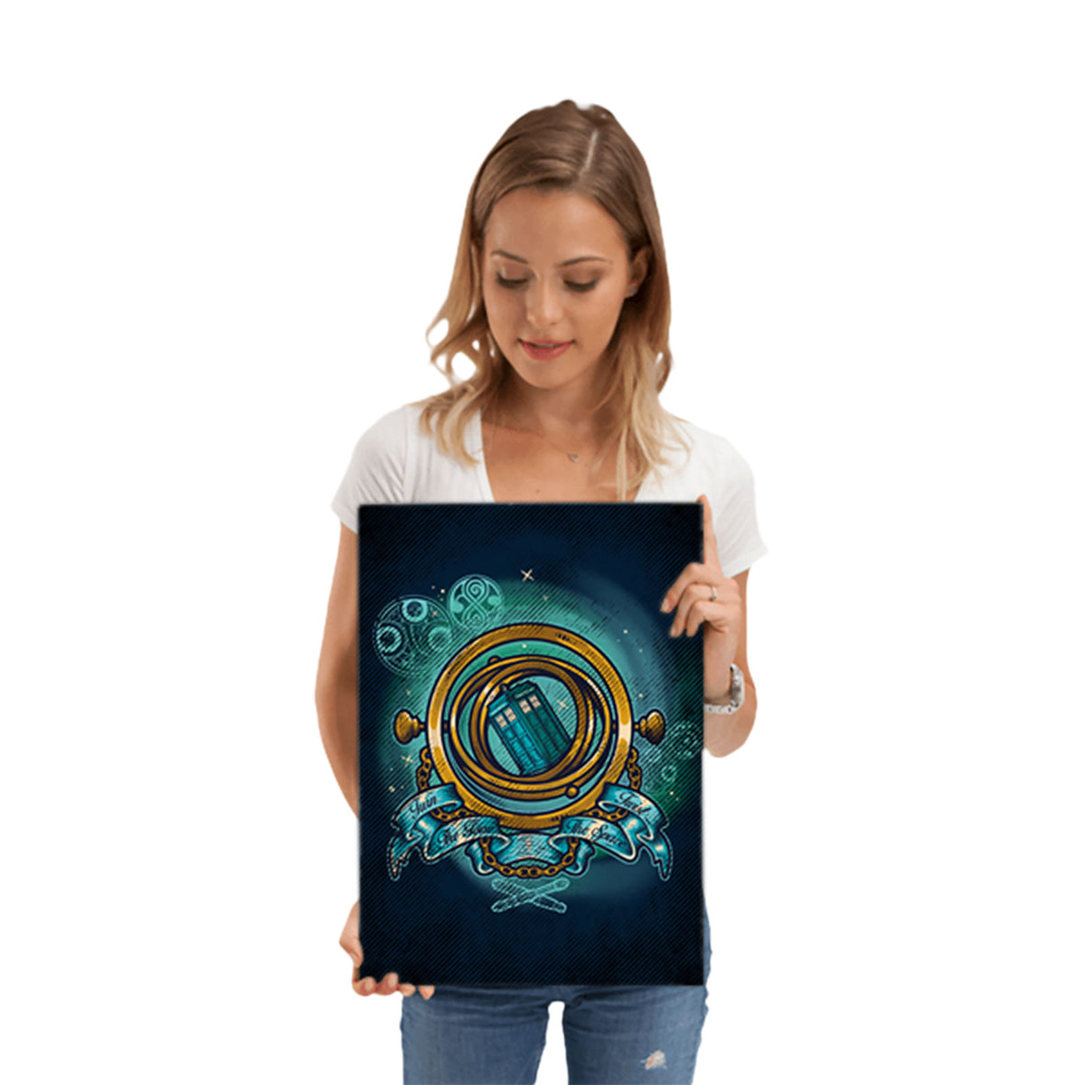 Immagine del prodotto Poster in metallo Turn Time Twist Space per fan di Doctor Who