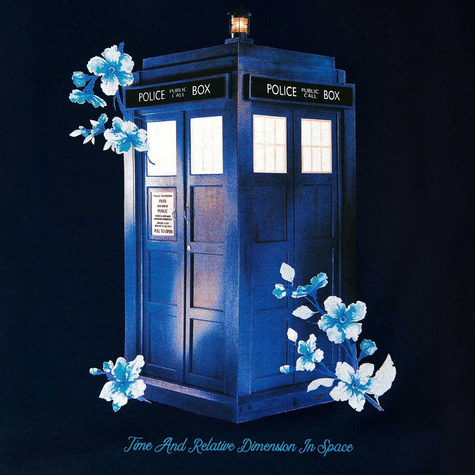 Immagine del prodotto Doctor Who - T-shirt Tardis floreale da donna blu
