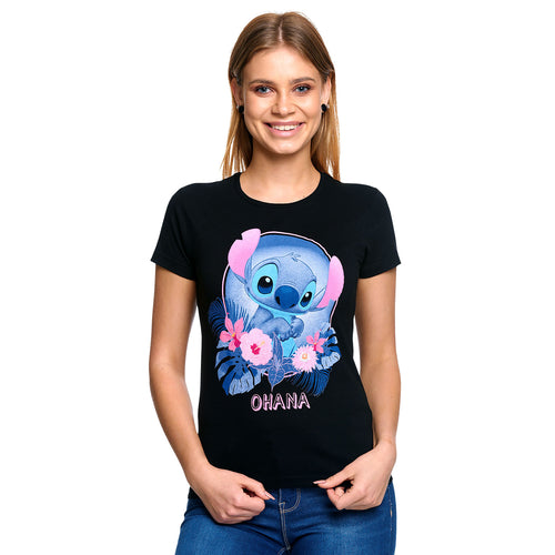 Immagine del prodotto Lilo & Stitch - Maglietta Ohana da donna nera