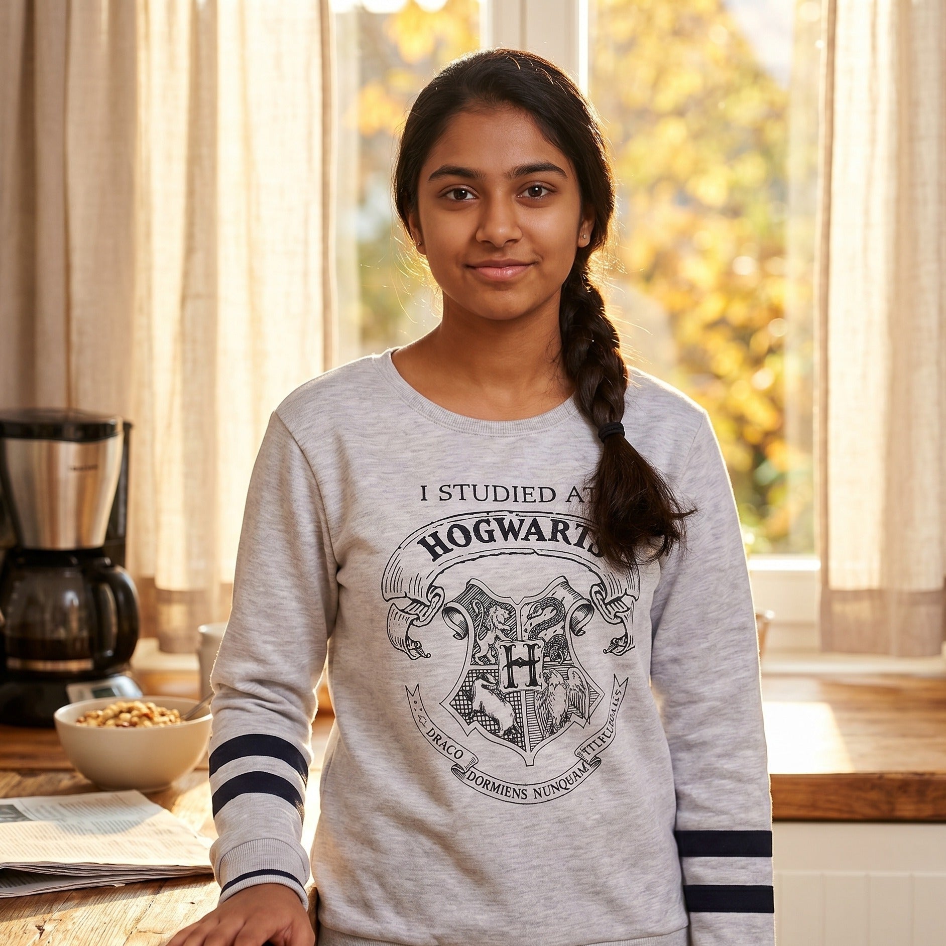 Immagine del prodotto Harry Potter - Ho Studiato a Hogwarts Felpa da Donna Grigia