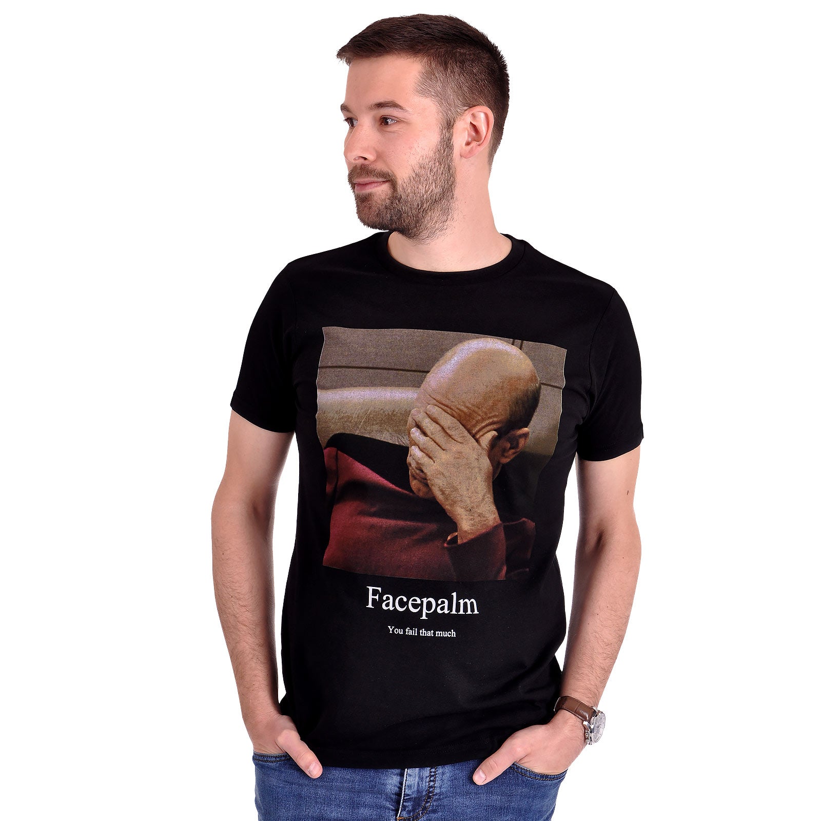 Immagine del prodotto Star Trek - Maglietta nera Picard Facepalm