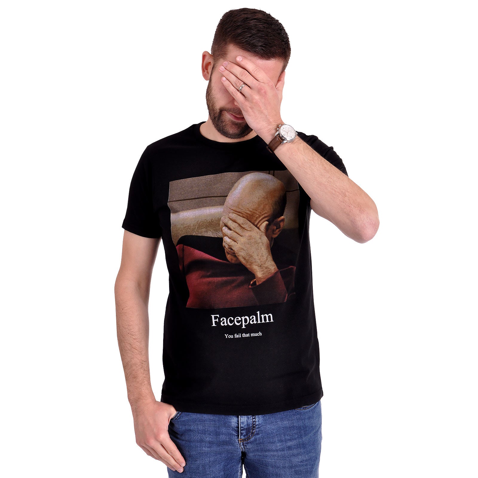 Immagine del prodotto Star Trek - Maglietta nera Picard Facepalm