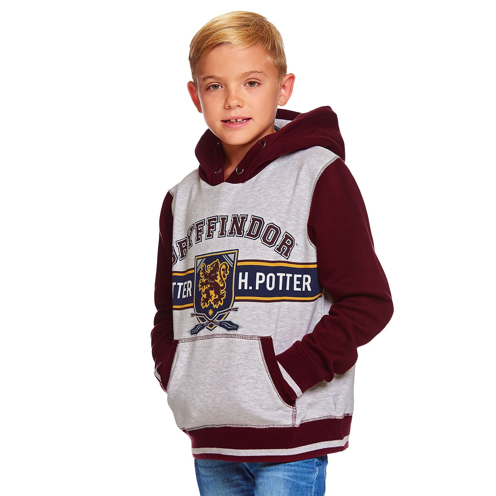Immagine del prodotto Harry Potter - Gryffindor Felpa con cappuccio per bambini grigio-rosso