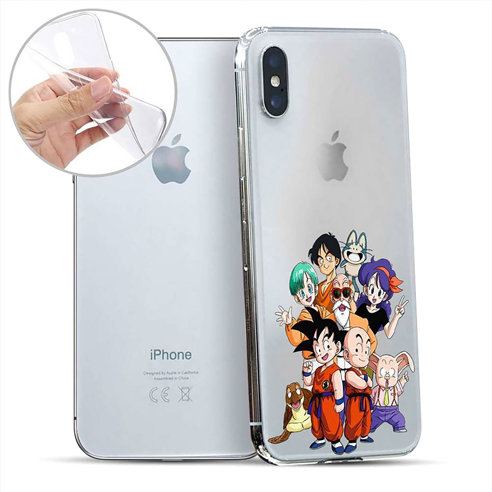 Immagine del prodotto Dragon Ball - Cover in silicone trasparente per iPhone X / XS con personaggi