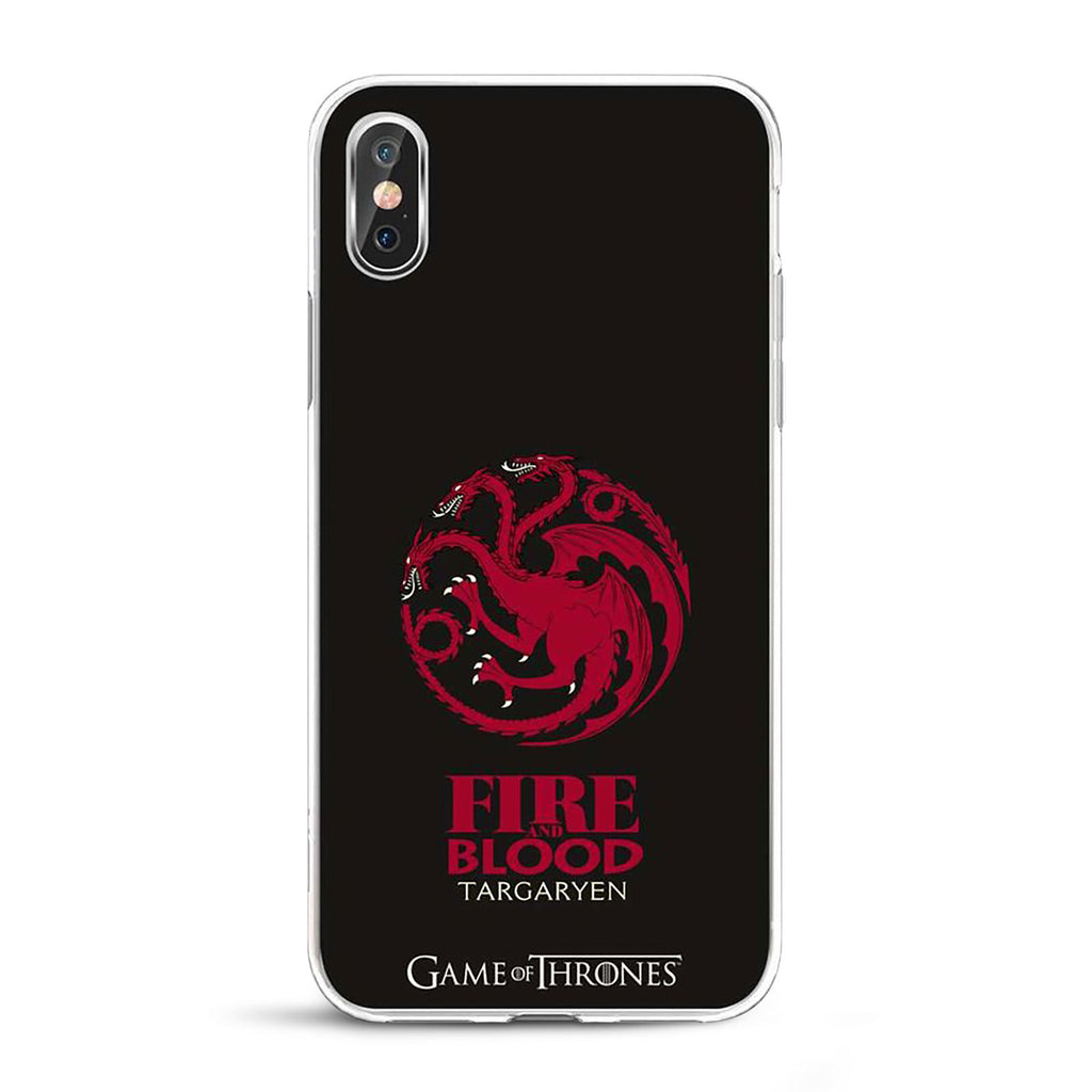 Immagine del prodotto Game of Thrones - Custodia per iPhone X / XS in silicone nero con stemma Targaryen