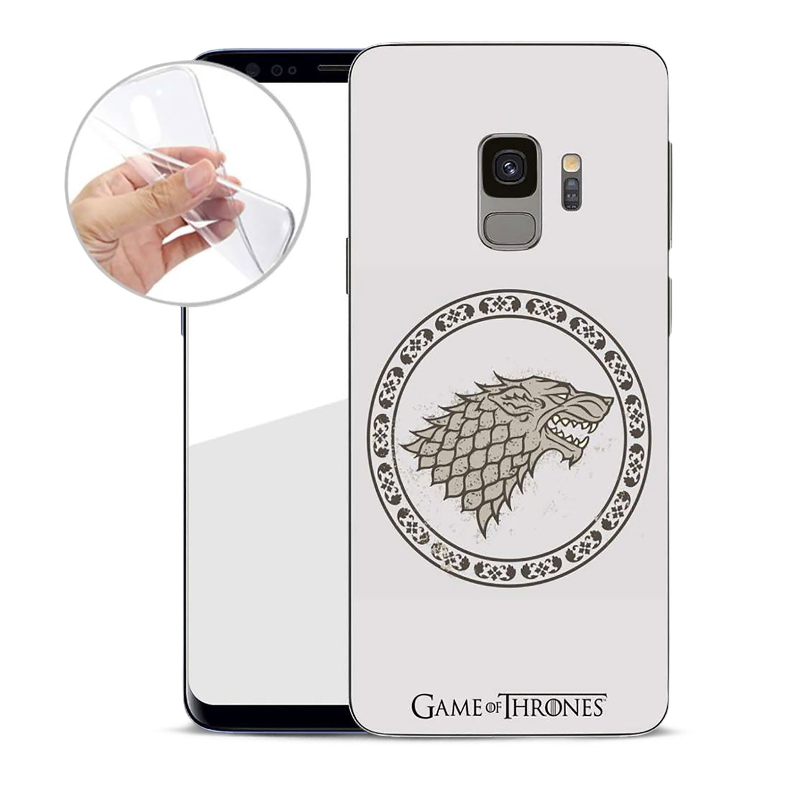Product image Game of Thrones - Stark Coat of Arms Samsung Galaxy S9 Phone Case Silicone White
