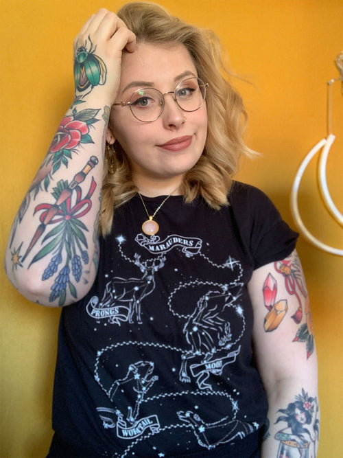 Immagine del prodotto Harry Potter - T-shirt Astrologia dei Malandrini nera