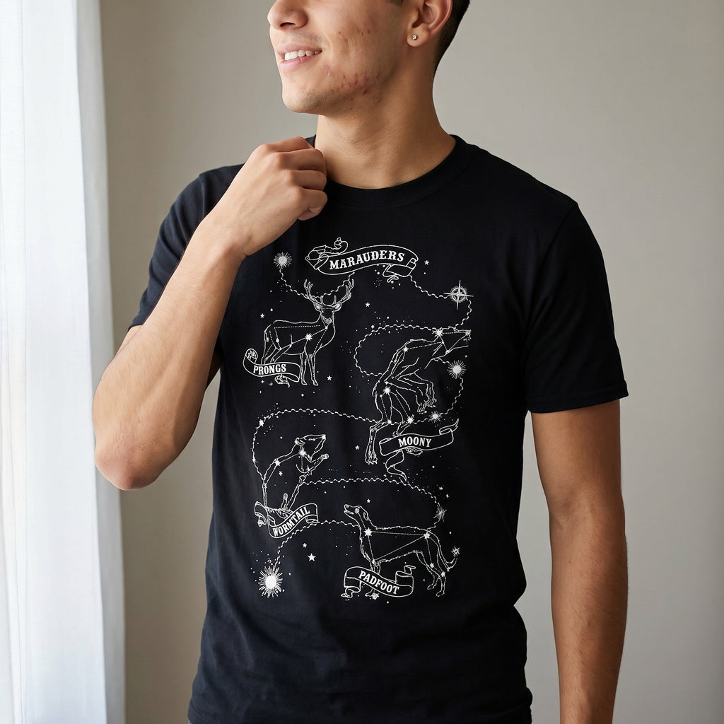 Immagine del prodotto Harry Potter - T-shirt Astrologia dei Malandrini nera