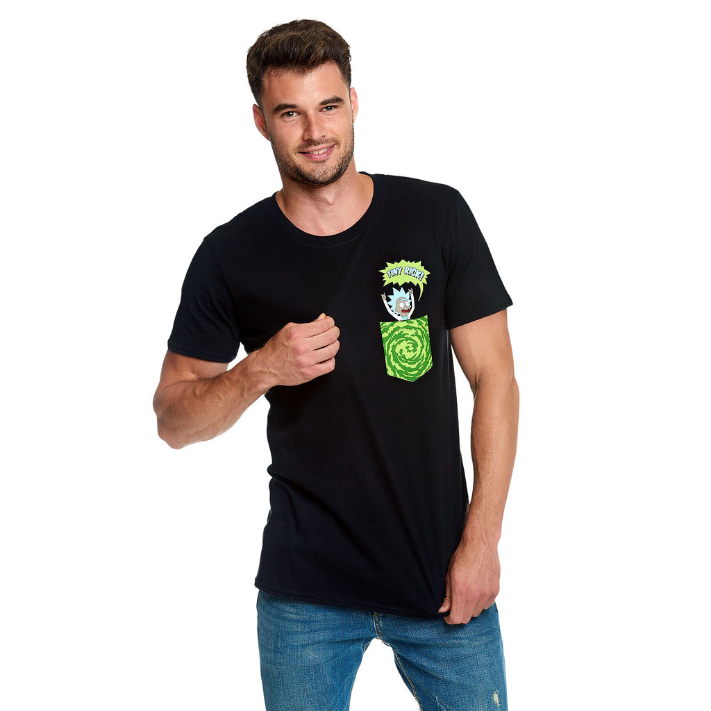 Immagine del prodotto Rick e Morty - T-shirt Tiny Pocket Rick nera