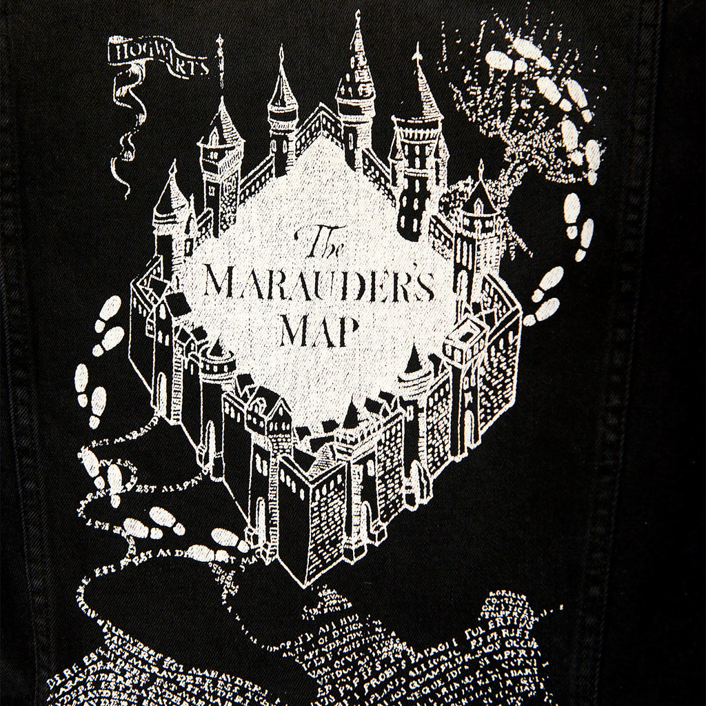 Immagine del prodotto Harry Potter - Mappa del Malandrino Giacca di jeans da donna nera