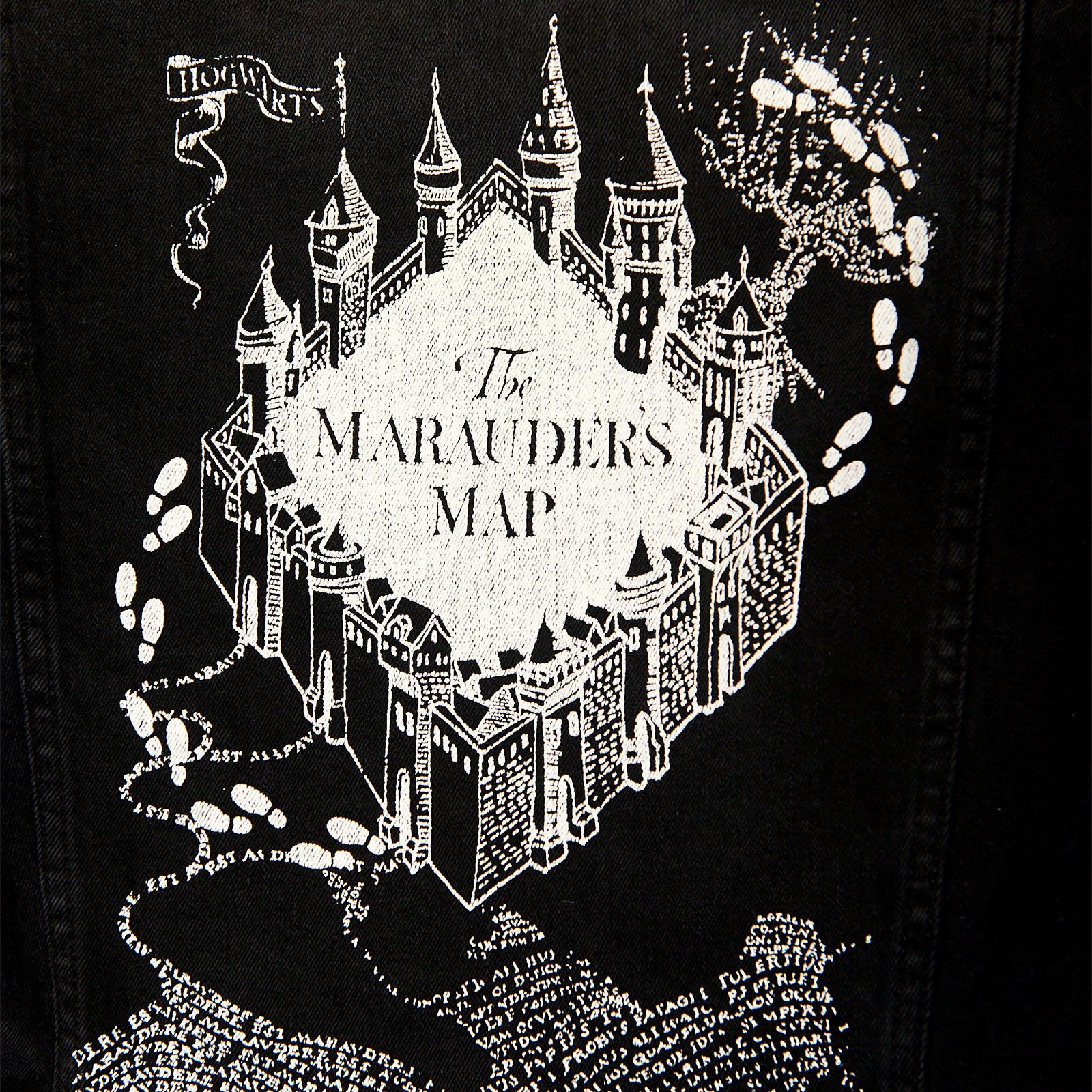 Immagine del prodotto Harry Potter - Mappa del Malandrino Giacca di jeans da donna nera