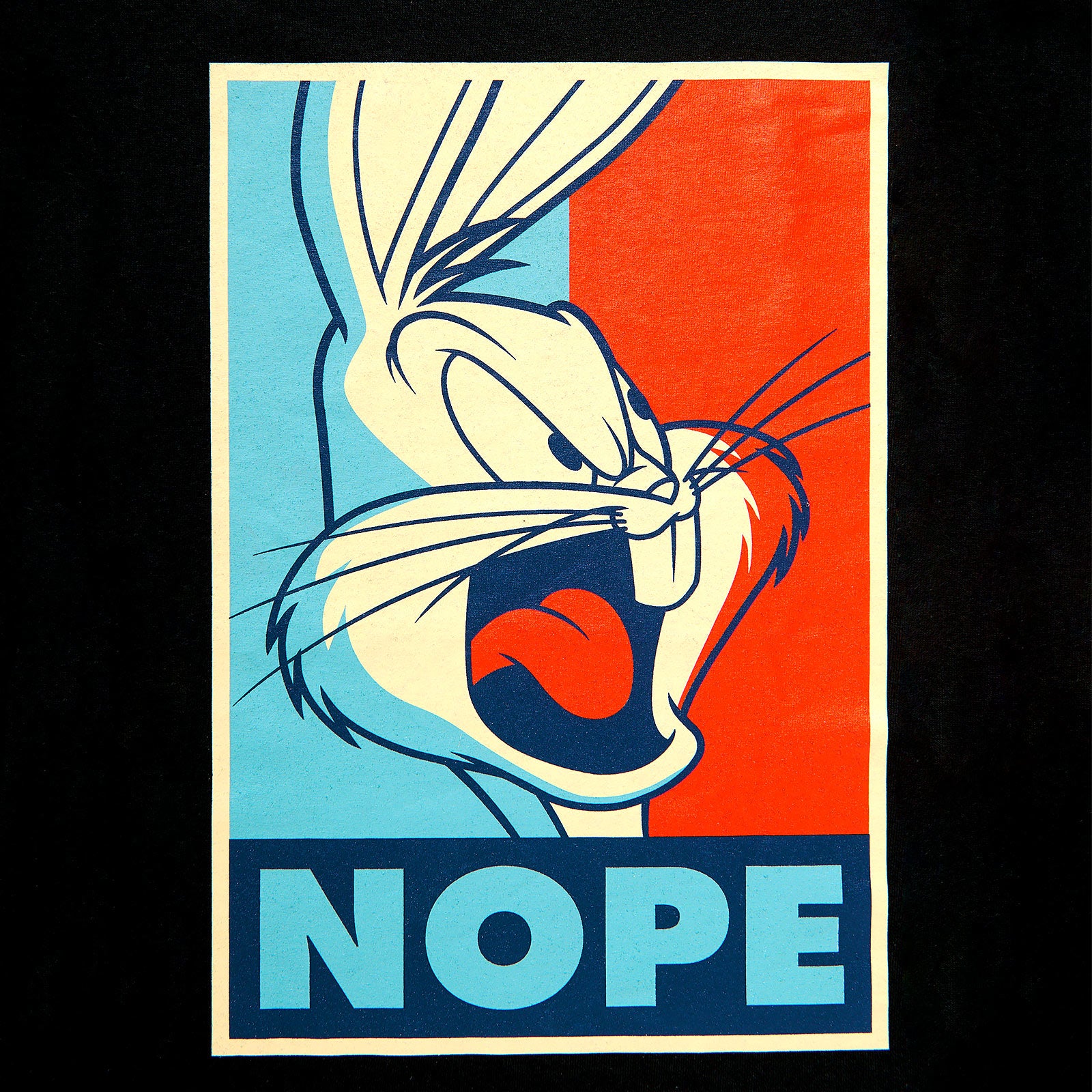 Immagine del prodotto Looney Tunes - T-shirt nera con poster di Bugs Bunny Nope