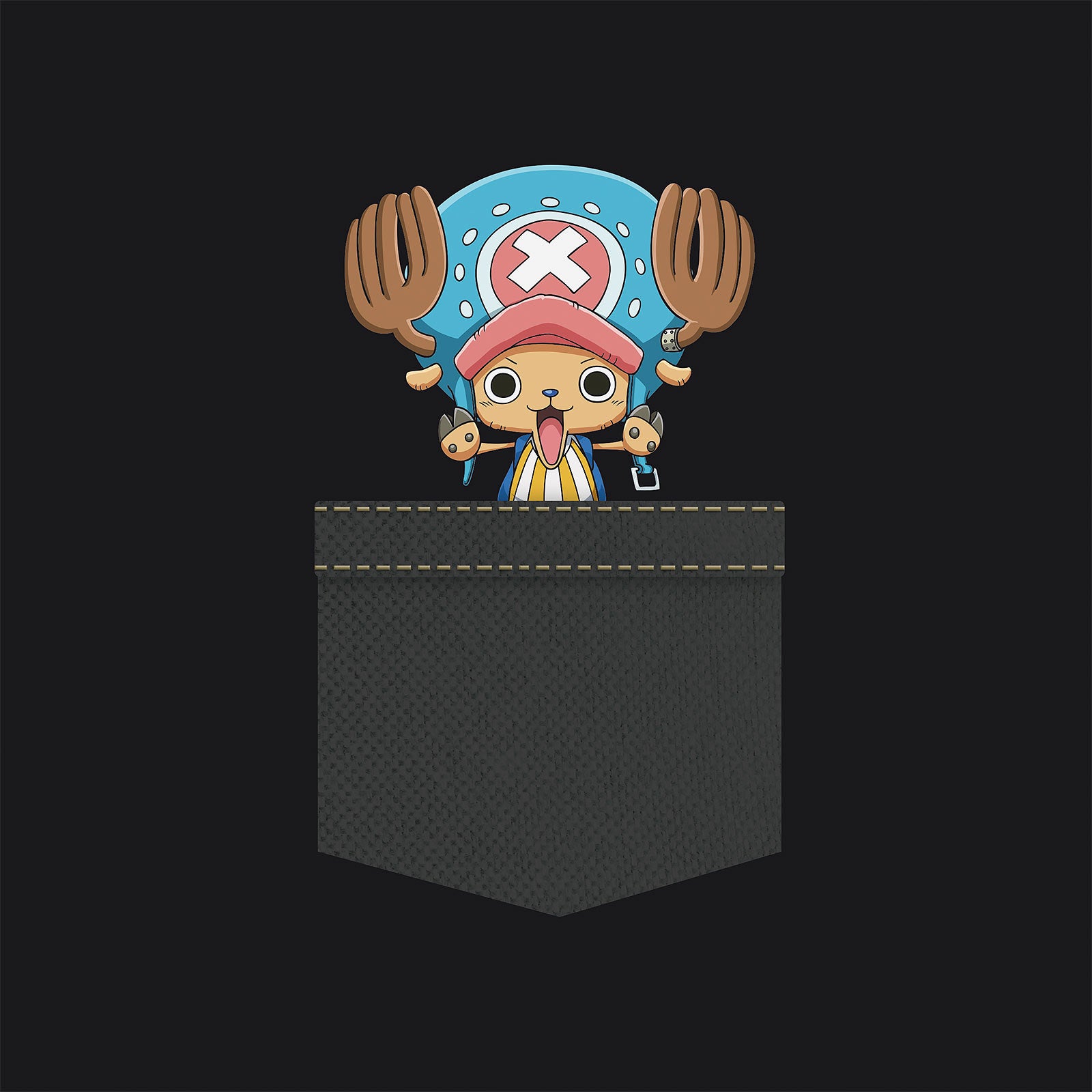 Immagine del prodotto One Piece - T-shirt Pocket Chopper nera