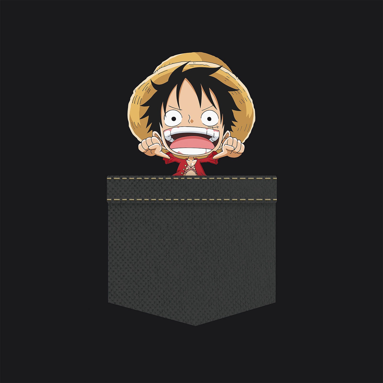 Immagine del prodotto One Piece - T-shirt Pocket Luffy nera