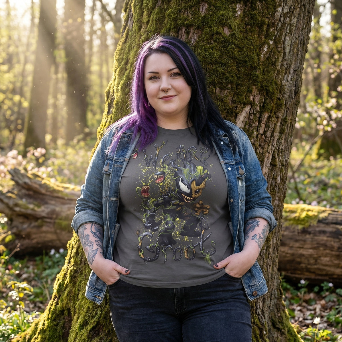Immagine del prodotto Guardiani della Galassia - T-shirt Venomized Groot grigia